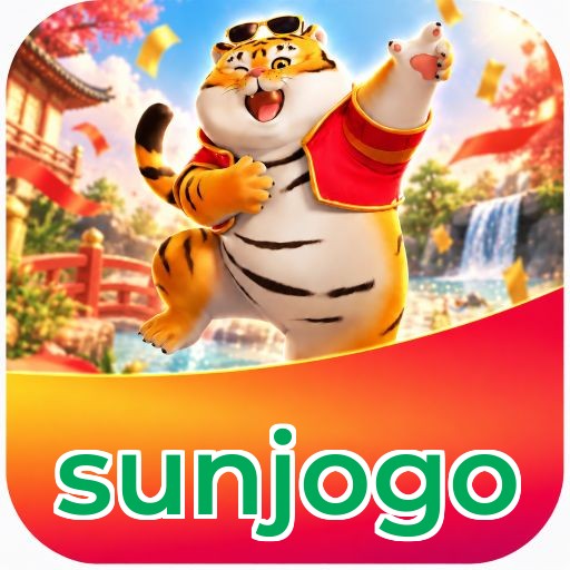 Interface da plataforma sunjogo mostrando slots populares e bônus de boas-vindas